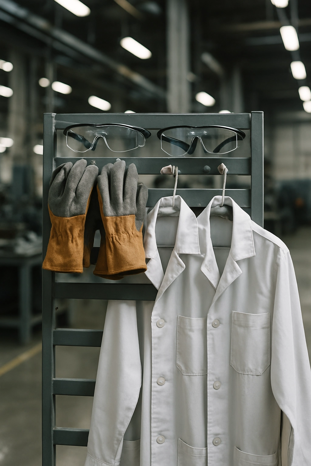 Safety equipment and SOP signage in production