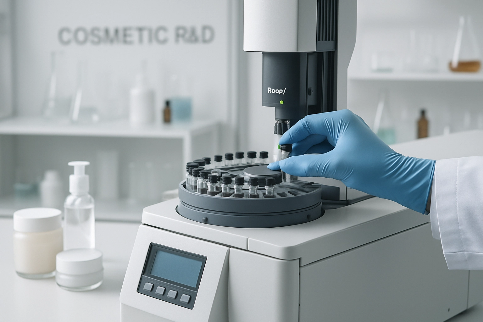 Testing equipment used for cosmetic formulations